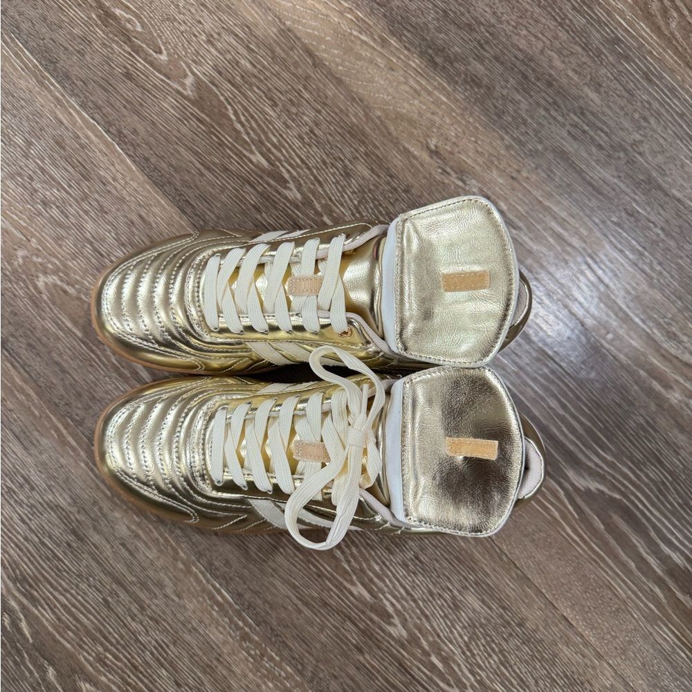 Steve Madden Metallic Gold Sneakers - Picture 4 of 10